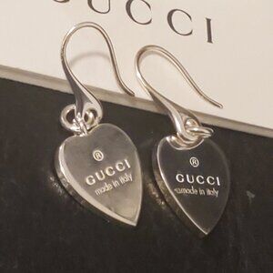 AUTHENTIC Gucci earings heart dangle